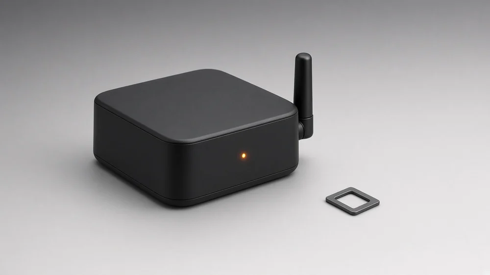 Compact 4G GPS tracker device used in school buses